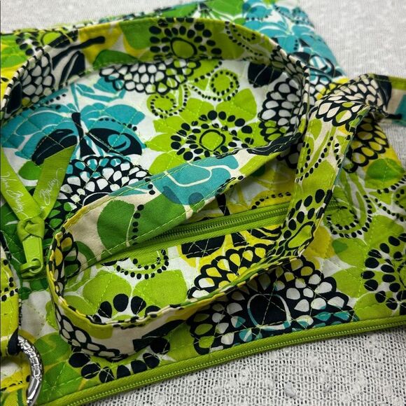 VERA BRADLEY Limes Up Crossbody Purse Bag Tote - Picture 6 of 9